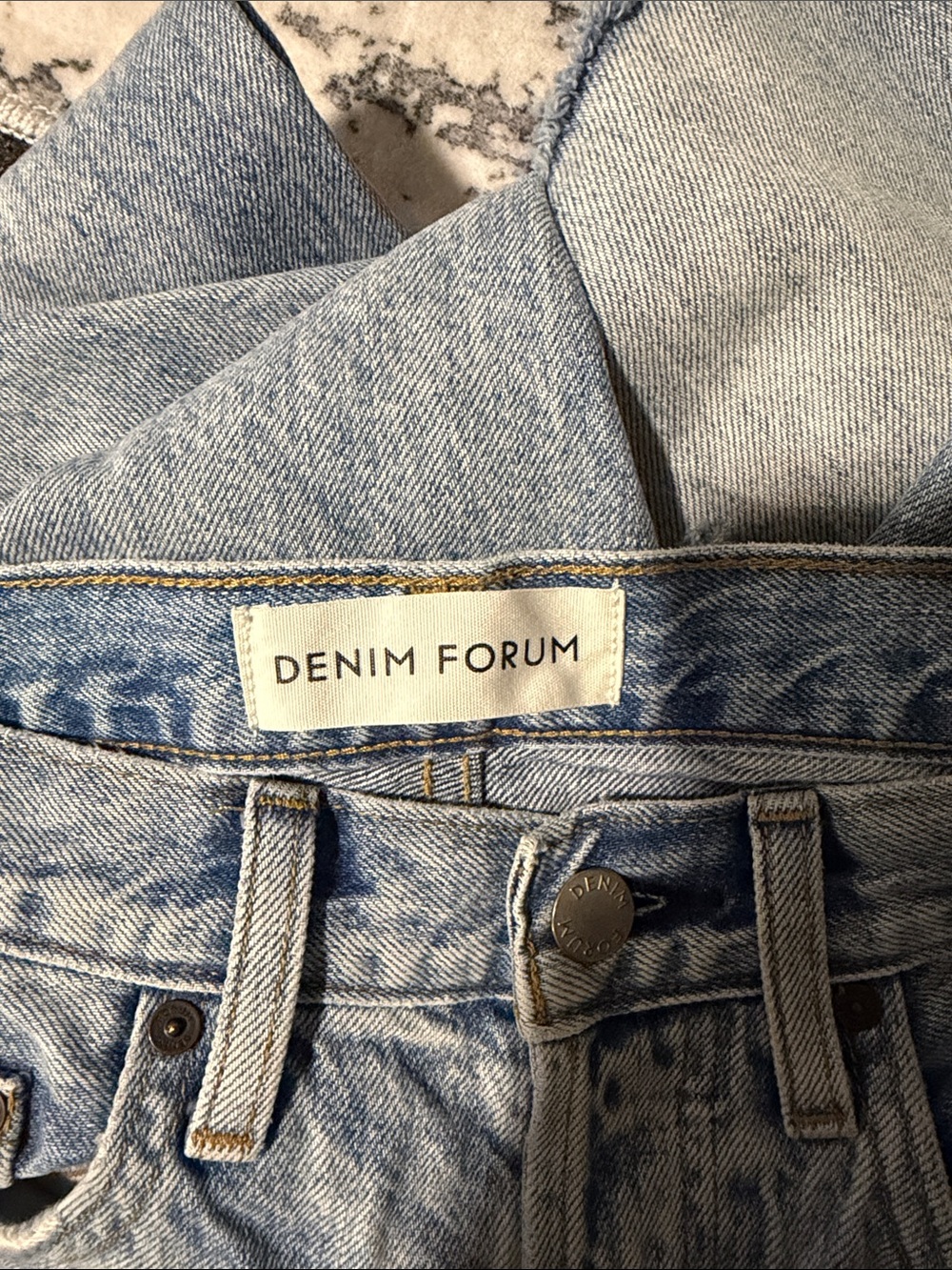 Aritzia Denim Forum Light Blue Distressed Women’s Jeans Organic Cotton - #100 - Picture 7 of 9